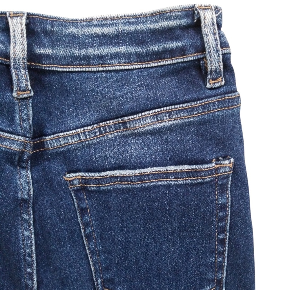 Vervet Blue Stretch High Rise Slim Frayed‎ Hem Crop Jeans Size 25 - Picture 10 of 14